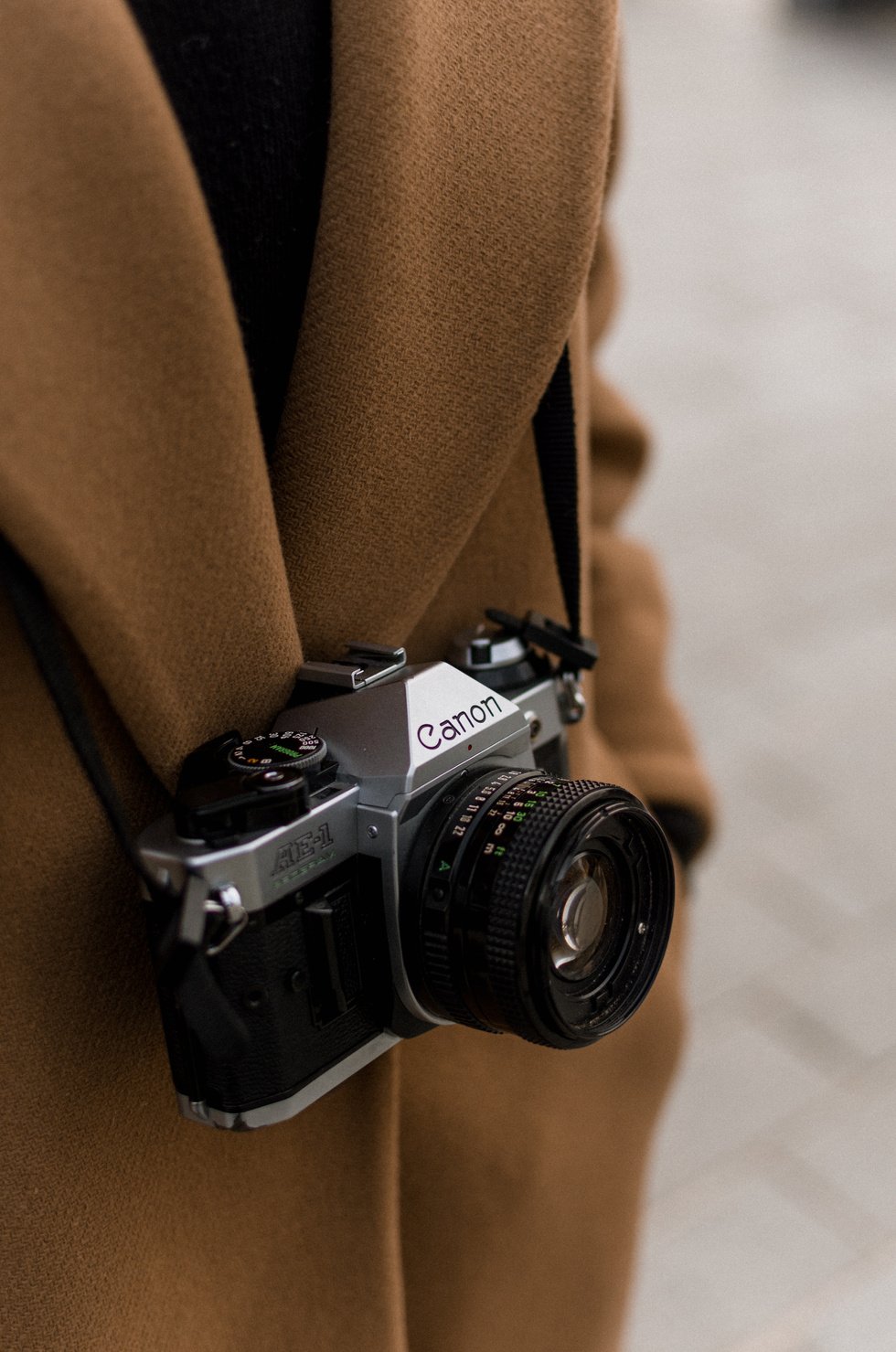 Black and Gray Canon SLR Camera